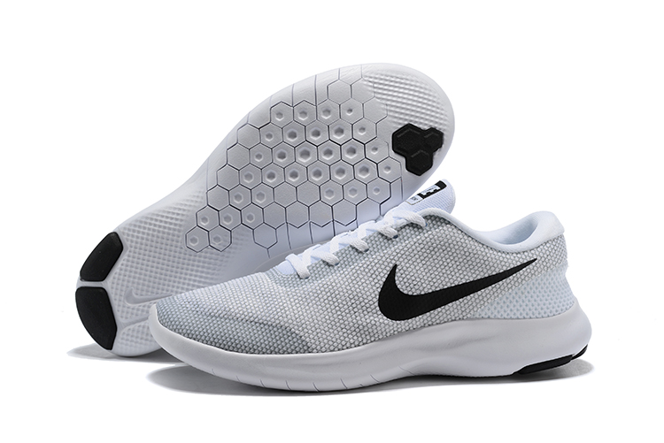 Nike Flex Experience RN7 White Black Shoes - Click Image to Close